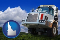 idaho map icon and a heavy-duty truck