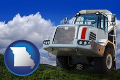 missouri map icon and a heavy-duty truck