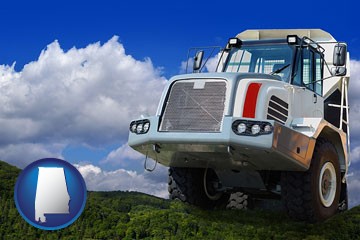 a heavy-duty truck - with Alabama icon