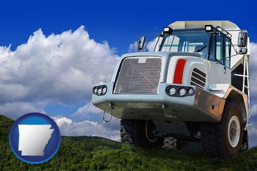 a heavy-duty truck - with Arkansas icon