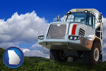 a heavy-duty truck - with Georgia icon