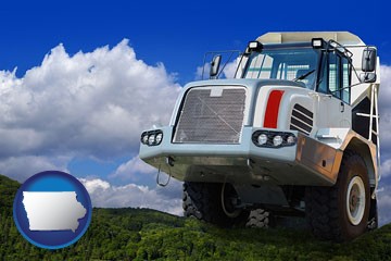 a heavy-duty truck - with Iowa icon