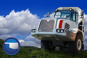 a heavy-duty truck - with Oklahoma icon