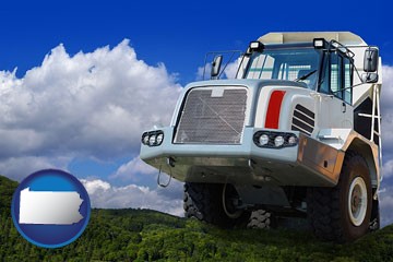 a heavy-duty truck - with Pennsylvania icon
